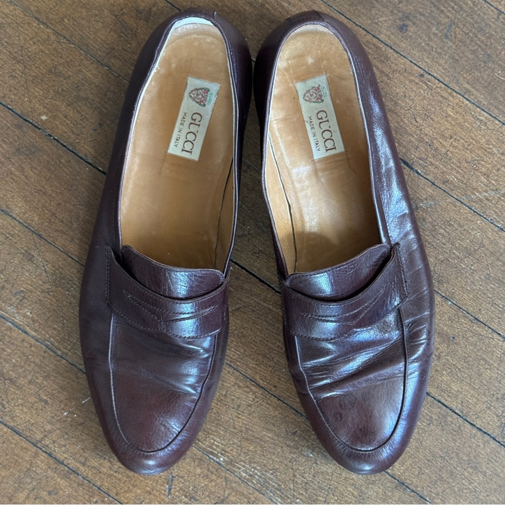 Gucci Men's Brown Leather Loafers